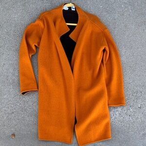 Eileen Fisher Vibrant Orange Open Front Coat